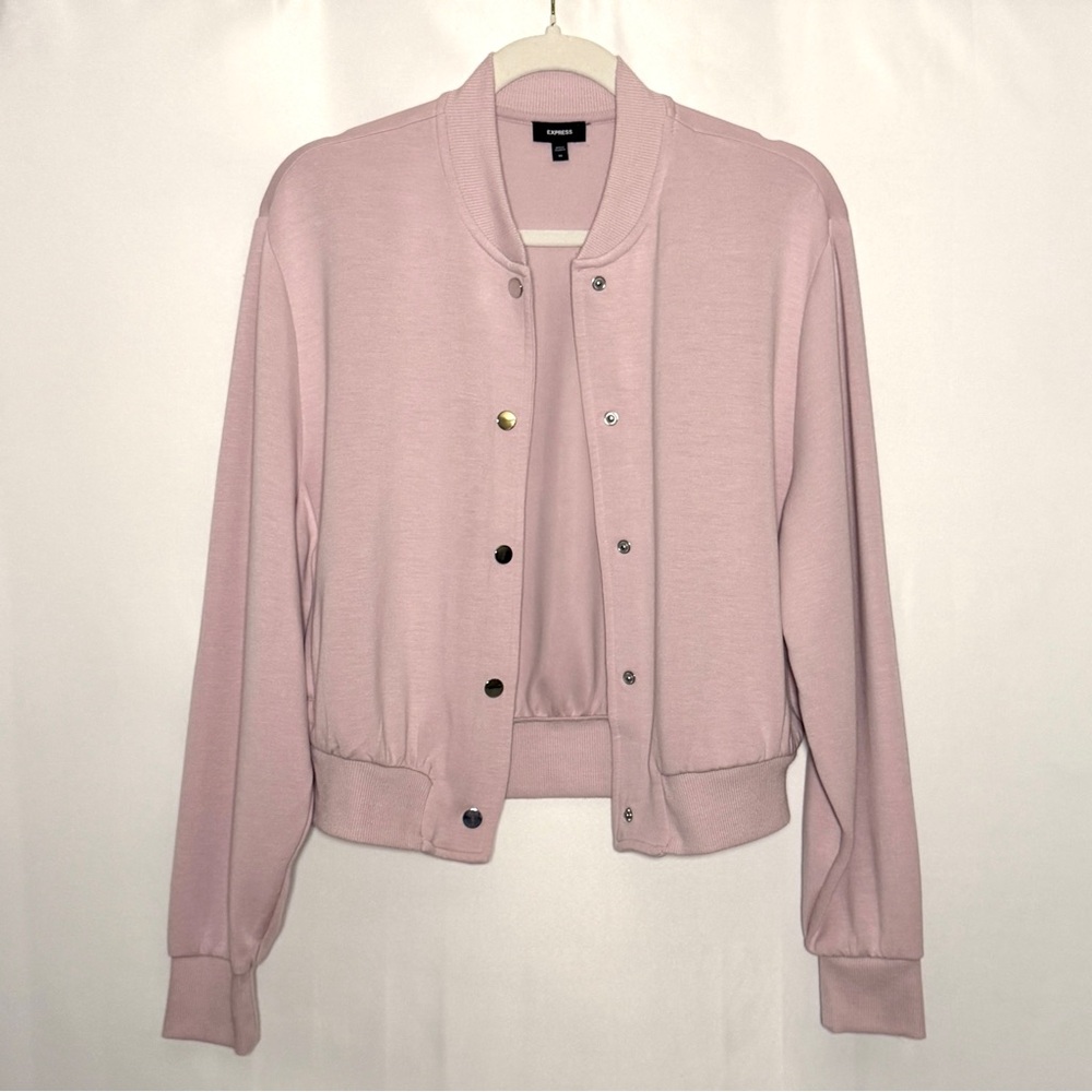 Express Active Snap Bomber Jacket - Picture 2 of 4